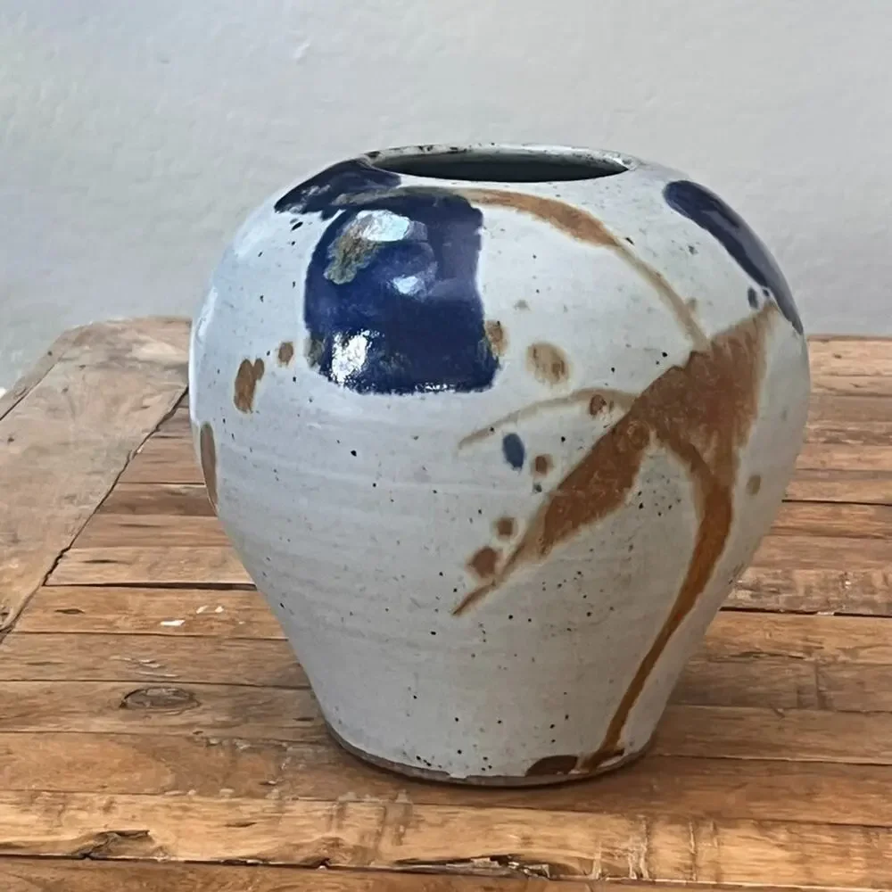 Studio Pottery Stoneware Vase 8.5